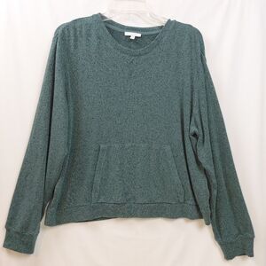 Calme By Johnny Was Pullover Loungewear Top Women's Size Large Green